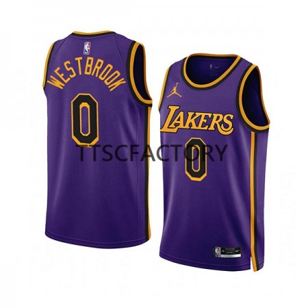 Dres Los Angeles Lakers Russell Westbrook 0 Jordan 2022-23 Statement Edition Ljubičasta Swingman - Muške